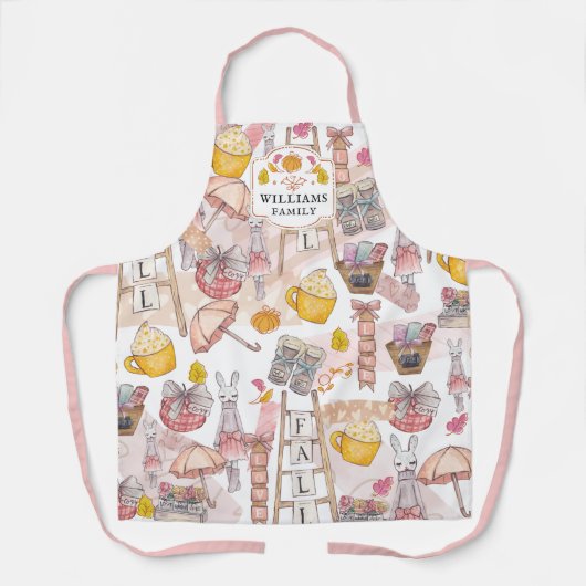 Herfst Gepersonaliseerde Hand geschilderde element Schort (Voorkant)