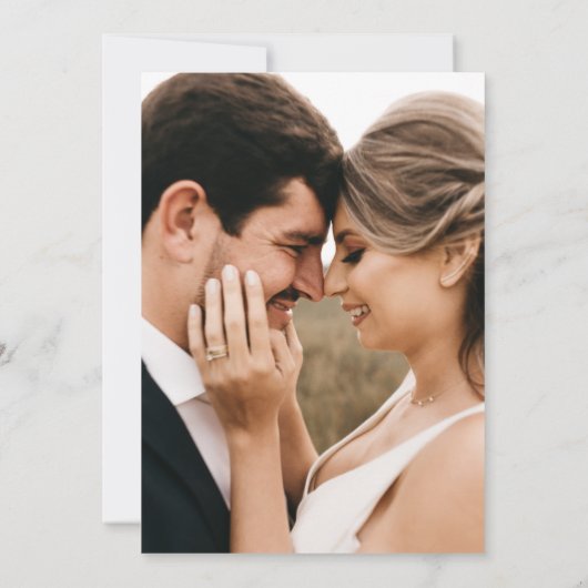 Herfst geperst Bloem Foto bruiloft Bewaar de datum Save The Date (Achterkant)