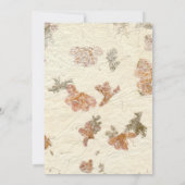 Herfst geperste bloem bruiloft kaart (Achterkant)