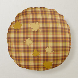 Herfst geplakt Collectie, leest Rand Accent Pillow Rond Kussen