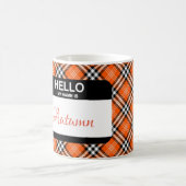 Herfst Geplakt Oranje Zwart wit Label Aangepaste n Koffiemok (Center)