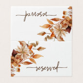 Herfst Gereserveerde gevouwen Kaart (Buitenkant ongevouwen)