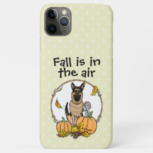 Herfst German Shepherd Dog (zwart-tan) Pumpkins Cu Case-Mate iPhone Case