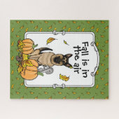 Herfst German Shepherd Dog (zwart-tan) Pumpkins Cu Legpuzzel (Horizontaal)