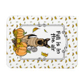 Herfst German Shepherd Dog (zwart-tan) Pumpkins Cu Magneet (Horizontaal)