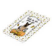 Herfst German Shepherd Dog (zwart-tan) Pumpkins Cu Magneet (Linkerzijde)