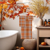 Herfst geruit bad handdoek