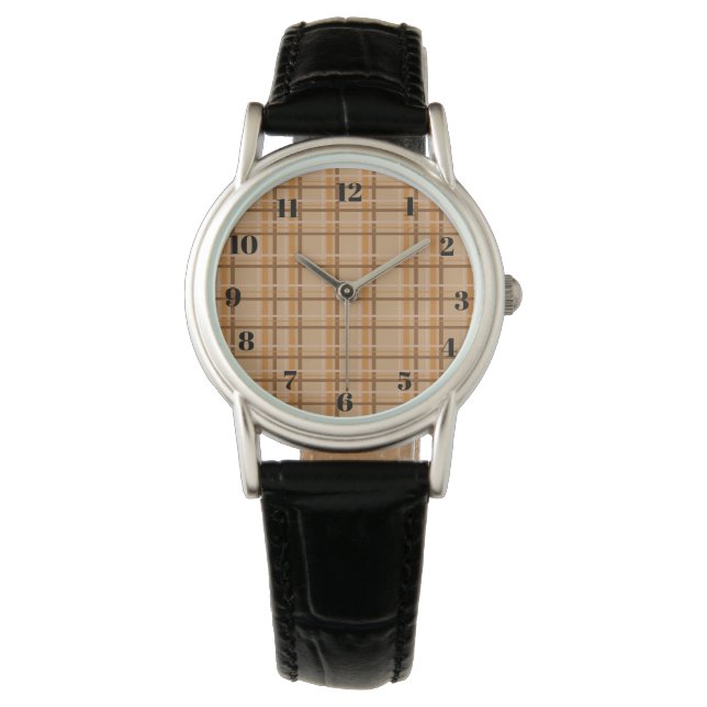 Herfst geruit horloge (Voorkant)