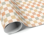 Herfst geruit patroon herfst geruit schaakbord cadeaupapier (Rol Hoek)