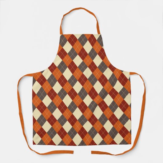 Herfst geruit patroon schort (Voorkant)