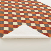 Herfst geruit patroon sherpa deken (3/4)