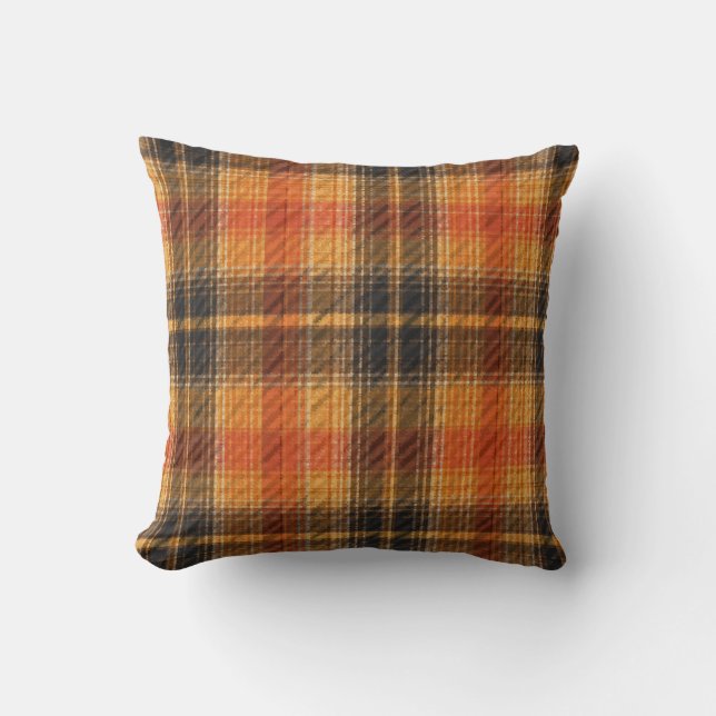 Herfst geruit patroon sofa kussen (Voorkant)