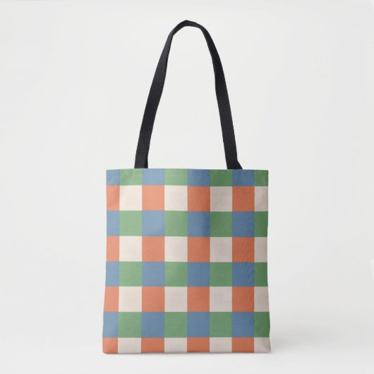 Herfst geruite boodschappentas tote bag (Voorkant)