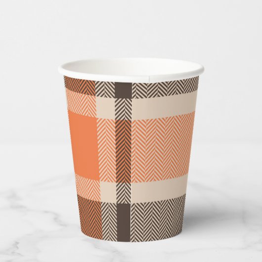 Herfst geruite papieren beker (Rechts)