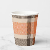 Herfst geruite papieren beker (Voorkant)