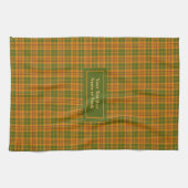 Herfst geruite theedoek gepersonaliseerd cadeau id (Horizontaal)