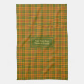 Herfst geruite theedoek gepersonaliseerd cadeau id (Verticaal)