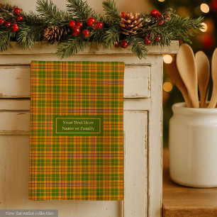 Herfst geruite theedoek gepersonaliseerd cadeau id