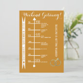 Herfst geruite vrijgezellenweekend uitstapje itine kaart (Staand voorkant)