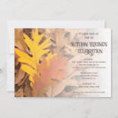 Herfst geschilderde bladeren herfst equinox-vierin kaart (Voorkant)