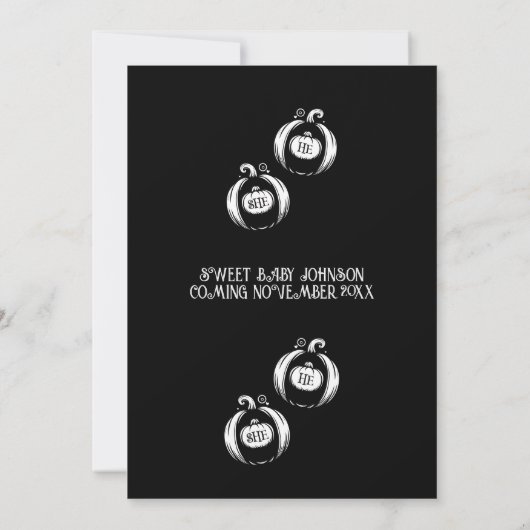 Herfst Geslacht onthullen | Geslacht Neutrale klei Kaart (Achterkant)