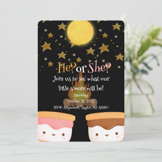 Herfst Geslacht onthullen Kaart (Staand voorkant)