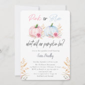 Herfst Geslacht onthullen pompoen roze & blauw Kaart (Voorkant)