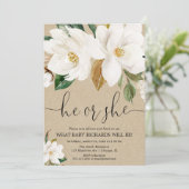 Herfst Geslacht onthullen, rustieke Kraft Witte Bl Kaart (Staand voorkant)