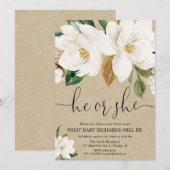 Herfst Geslacht onthullen, rustieke Kraft Witte Bl Kaart (Voorkant / Achterkant)