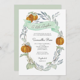 Herfst geslachtsneutrale babyshower uitnodigingen