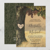 Herfst Gesneden Eiken Boomland Rustieke Bos Bruilo Kaart (Voorkant / Achterkant)