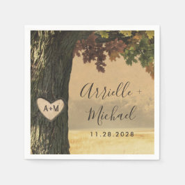 Herfst Gesneden Eiken Boomland Rustieke Bos Bruilo Servet