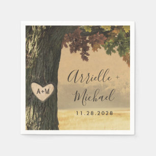 Herfst Gesneden Eiken Boomland Rustieke Bos Bruilo Servet