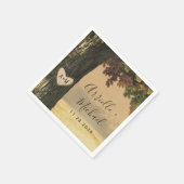 Herfst Gesneden Eiken Boomland Rustieke Bos Bruilo Servet (Hoek)