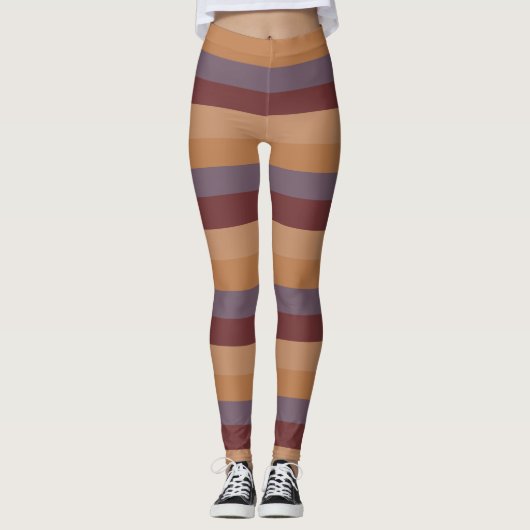Herfst gestreepte leggings (Voorkant)