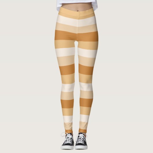 Herfst gestreepte leggings (Voorkant)