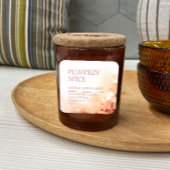 Herfst Geurkaars Modern Waterverf Label