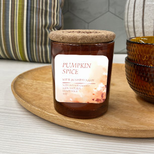 Herfst Geurkaars Modern Waterverf Label