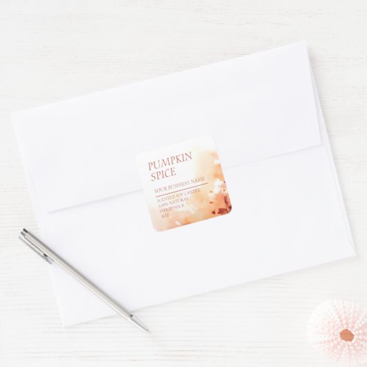 Herfst Geurkaars Modern Waterverf Label (Envelop)