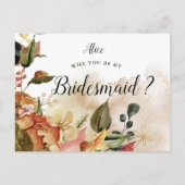 herfst gevoel foilage bruidsmeisje uitnodiging (Voorkant)