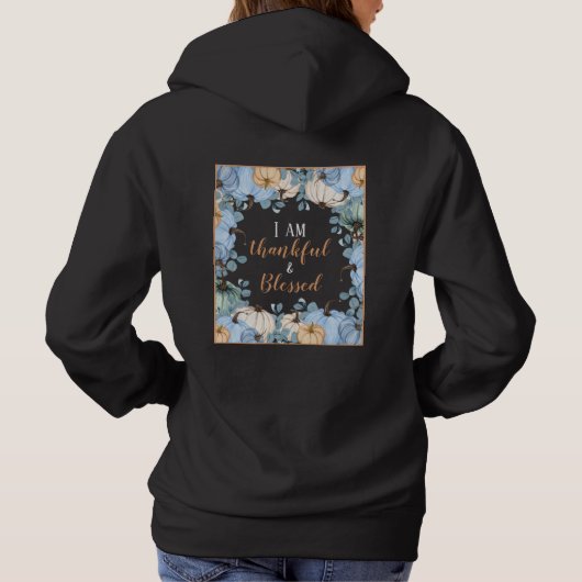 Herfst Gezegende en Thankful Long Slapes Vrouwen Hoodie (Achterkant)