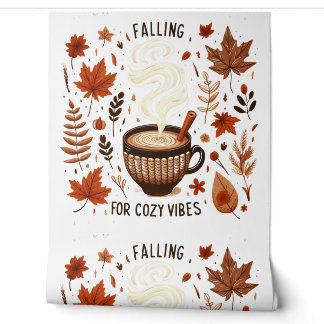 Herfst Gezellige Herfst Bladeren & Pompoen Spice P Behang