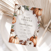 Herfst Gezellige Pompoen Baby shower Uitnodiging