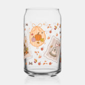 Herfst Gezellige Trui & Pompoen Spice Can Glass Blikvorm Glas (Achterkant)