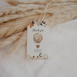 Herfst Ghost Hot Air Balloon Baby shower Cadeaulabel