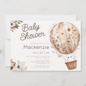 Herfst Ghost Hot Air Balloon Baby shower Kaart (Voorkant)