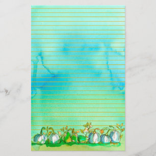 Herfst Ghost Pumpkins Lined Briefpapier