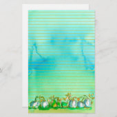 Herfst Ghost Pumpkins Lined Briefpapier (Voorkant / Achterkant)