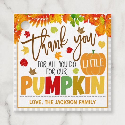 Herfst Gift Label (Voorkant)