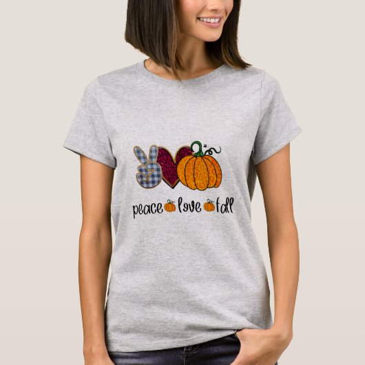 herfst gift vredesliefde voor halloween t-shirt (Voorkant)